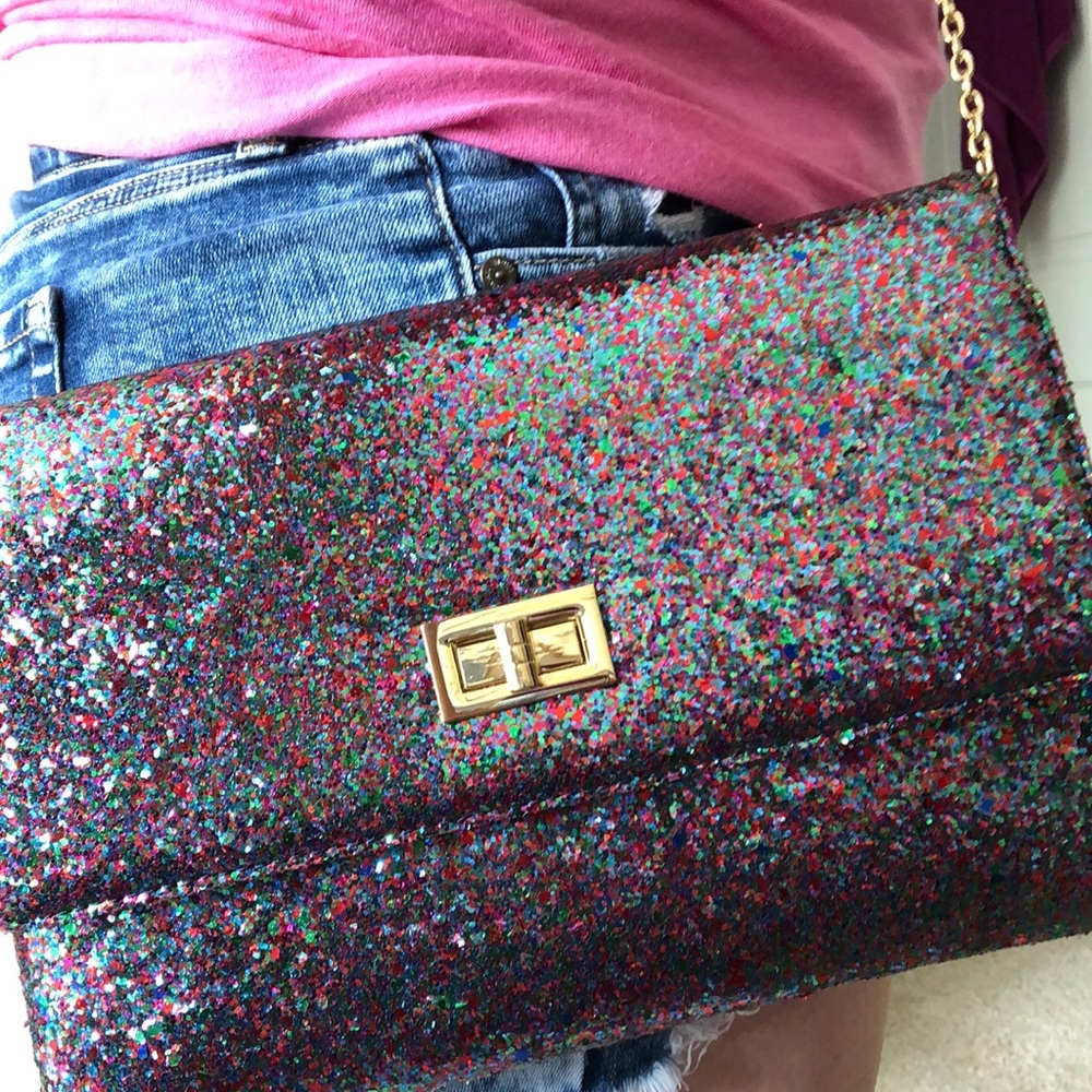 Charming Charlie Sparkly Multicolor Purse